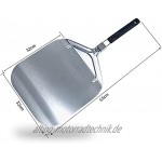 NOKITC Pizzaschieber Aluminium Pizzaschaufel mit Klappbarer Griff für Grill & Ofen Großer Fläche 32 x 32 cm,63cm