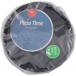 Paderno 11740-32 Pizzapfanne Rund Antihaft Hoher Rand Eisen Hochtemperaturbeständig bis 280° 32 cm ø x 2,5 cm Schwarz