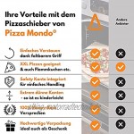 Pizza Mondo® Profi Pizzaschieber NEU Pizzaheber für Pizzastein u.a. faltbar | Premium Qualität Auch für XXL Pizzen Der perfekte Pizza Schieber