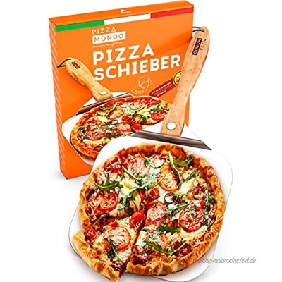 Pizza Mondo® Profi Pizzaschieber NEU Pizzaheber für Pizzastein u.a. faltbar | Premium Qualität Auch für XXL Pizzen Der perfekte Pizza Schieber