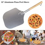 Pizzaschaufel mit großer Fläche 30.5cm x 65cm Pizzaschieber Aluminium zum Ofenbrotbacken mit großzügiger Auflagefläche