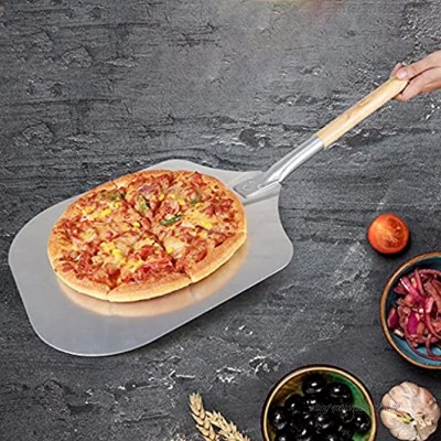 Pizzaschaufel mit großer Fläche 30.5cm x 65cm Pizzaschieber Aluminium zum Ofenbrotbacken mit großzügiger Auflagefläche