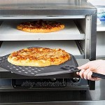 XDJ Pizzaschaufel 12 Rechteckige Pizza Metallspatel Perforierte Aluminium Pizza Gebackene Schaufel Mit Hoher Temperaturbeständigkeit Zum Backen Von Hausgemachten Pizzen Brot