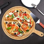 22,9 cm Holz Pizzastein Brett rund mit Hand Pizza Backblech Antihaft Pizza Paddel Spatel Eiche Holz Pizzateller
