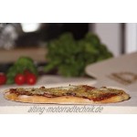 2cm Pimotti Pizzastein Brotbackstein aus Schamott +Schaufel +Anleitung & Rezepte im Set