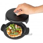 Boska Pizza Baker BBQ Mini Kompakter Pizzaofen für den Grill Pizzen in Steinofenqualität Gusseisen & Stahl Schwarz 19x23x6 cm