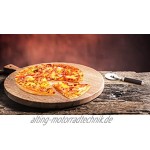 Concord 3-teiliges Pizzaschaufel Stein und Ausstecher aus Edelstahl 33 cm Keramikstein