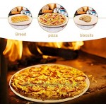 Cordierit-Pizzastein 5 Größen Runder Cordierit-Pizzaschale Mit Eisenrahmen Feuerfester Keramik-Dämmplatte Geeignet Für Ofen Oder Grill