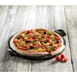Emile Henry Pizzastein Pizza Stein Rot Mohnblumen 36 cm Durchmesser kompatibel mit Grill