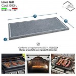 Etna Stone & Design Lava Grill Grillpfanne Lavastein Etnea Hebelplatte 60 x 30 cm für Backofen und Grill Kochen Fleisch Fisch Gemüse und Pizza