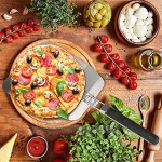 Globalstore Pizzaschieber aus Edelstahl mit klappbarem Griff für einfache Lagerung Premium Metall zum Backen und Schneiden von hausgemachtem Pizzabrot Pizza-Spatel perfektes Zubehör 31 cm x 26
