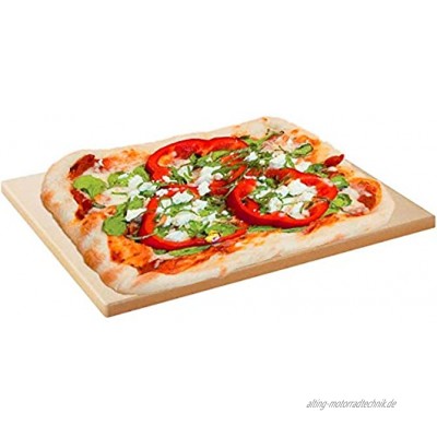 OYUNKEY Pizzastein gasgrill &Grill,Pizza Stein aus Cordierit pizzastein für backofen geeignet zum Backen von Brot Keksen extrem hitzebeständig Rechteckiger 38,1 x 30,5 cm