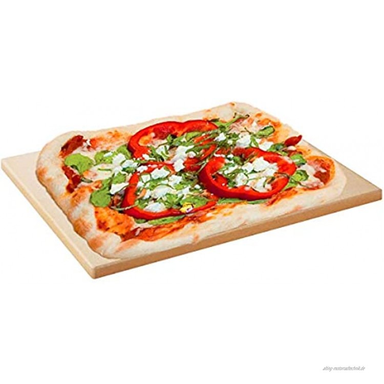 OYUNKEY Pizzastein gasgrill &Grill,Pizza Stein aus Cordierit pizzastein für backofen geeignet zum Backen von Brot Keksen extrem hitzebeständig Rechteckiger 38,1 x 30,5 cm