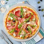 Pizzastein runder Pizzastein für Grill und Ofen mit Burgerpresse mit 100 Blatt Wachspapier