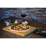 Pizzastein Set mit Holzschieber