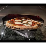 SHANGPEIXUAN Pizza-Bürste und 22,9 cm perforiertes rundes Drehschäler-Set aus Aluminium mit 101,6 cm langem Aluminiumgriff kommerzielles Pizzaofen-Werkzeug