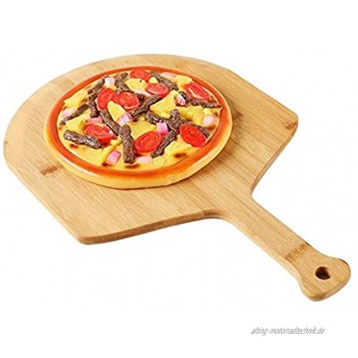 WanuigH Pizzabrett 12 Zoll Pizza Peel Board Küche Kochen Backzubehör mit Griff Bequem und Praktisch Farbe : Bamboo Size : 45x29.5x1cm