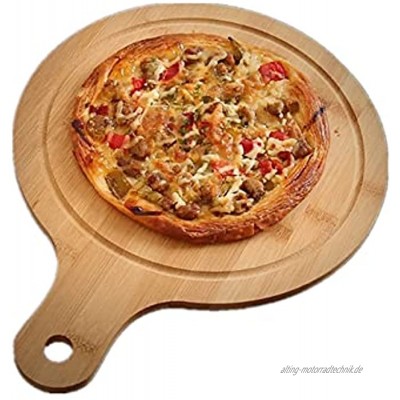 WanuigH Pizzabrett Pizza-Board-Brotfrucht kann Schneidebrett aufhängen Bequem und Praktisch Farbe : Bamboo Size : 33x25cm