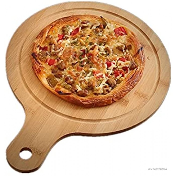 WanuigH Pizzabrett Pizza-Board-Brotfrucht kann Schneidebrett aufhängen Bequem und Praktisch Farbe : Bamboo Size : 33x25cm