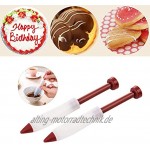 Kagodri Schokoladen-Dekorationsstift 2 Stück Silikon DIY Kuchen Kekse Creme Dekoration Zubehör Zuckerguss Rohrdüse Werkzeug
