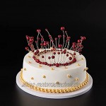 Künstliche Pearl Krone Kuchen Topper Home Restaurant Babyparty Birthday Party Decor Supplies Color : Red