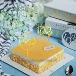 10 Stück Happy Mother's Day Cake Toppers I Love Mom Cake Topper Mama Cake Topper Acryl Glitter Kuchen Dekoration Mutter Geburtstag Party Supplies Dekoration