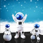 3 Stück Harz Astronaut Figur Spielzeug mit 6 Stück Cupcake Topper Astronauten Ornamente Spaceman Statuen Modell Astronauten Ornamente Deko Astronauten Weltraum Kuchen Party Sternenhimmel Blau
