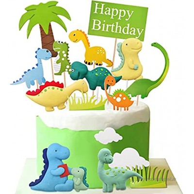 Dinosaurier Kuchen Topper Happy Birthday Tortendeko Cake Topper Dino Tortendeko Geburtstag Junge Dinosaurier Cupcake Deko Geburtstag Für Kinder Junge Mädchen
