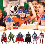 Gxhong The Avengers Mini Figuren Set Superhero Kuchen Dekoration Supplies Spiderman Cake Topper Tortendeko Geburtstag für Kinder Party Liefert Dekorationen 6 Stück