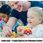 HONGECB Pokeball Pokémon Ball Pokemon Mini Figurines Poké Ball Bälle zum Werfen Figuren Spielzeug Ball für Kinder Geburtstag Party Feier Set Fun Toy Spiel Geschenk 4+1 Stück