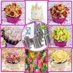Russische Piping Tipps Set 24pcs Kuchen Cupcake Dekoration Supplies Kit Zuckerguss Düsen Blumen geformt Zuckerguss Taschen und Tipps Backzubehör 24p