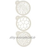 Designer Schablonen C473 Cookie Schablone Animal Skins 4-Zoll- Beige halbtransparent