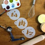 Designer Stencils C1012 Keksschablonen-Set mit Krippe Weisemen und Schäferhund