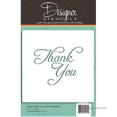 Designer Stencils Schablone mit Aufschrift "Thank You"