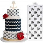 ECOSWAY 5-teiliges Set für Hochzeitskuchen seitliche Bordüre Dekorationsschablone Dekorationswerkzeuge mit Tortenspitze Fondant Kuchen Zucker Sieb
