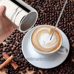 Edelstahl Kakaostreuer HICOO Edelstahl Pulver Shaker mit 8 Kunststoff Cappuccino Kaffee Barista Schablonen Kaffee und Kunst Schablonen Stift