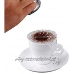 Fliyeong Phantasie Cappuccino Kaffee Kakao Latte Art Shaker Schablonen Dekoration Pot Schablone 16 Stück Set