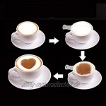 GUODUN 19pcs Edelstahl Kaffeeschablonen Barista Cappuccino Arts Vorlagen Kaffee Girlande Form Kuchendekorationswerkzeug