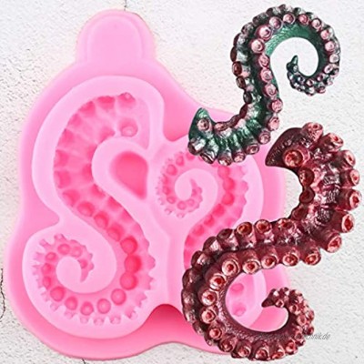 JACKWS Sea Octopus Tentacles Silikonform Fondant Kuchen Dekorationswerkzeuge Candy Polymer Clay Schokoladenformen